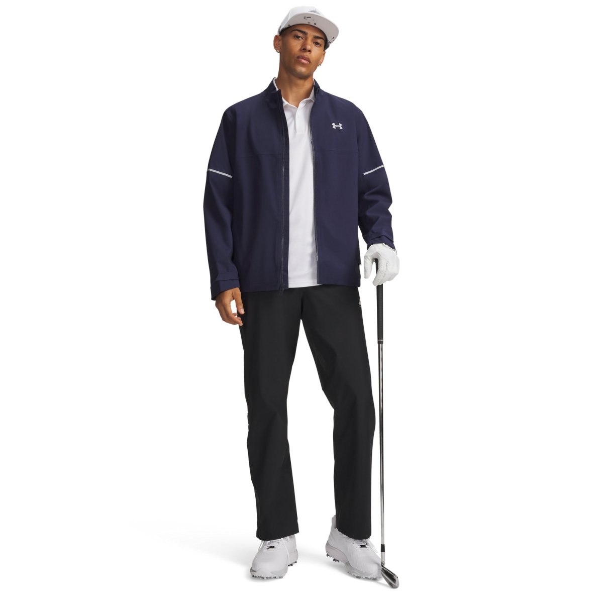 Under Armour Drive Pro Waterproof Golf Trousers - Black / White - Under Armour