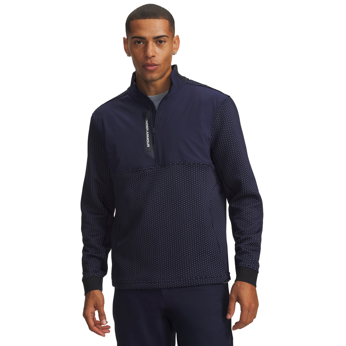 Under Armour Drive Pro Hybrid Men's 1/2 Zip - Midnight Navy / White