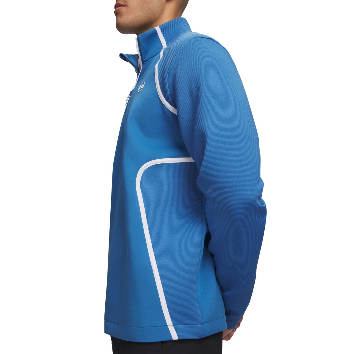 Under Armour Drive Midlayer Men's 1/4 Zip Jumper - Aegean Blue / White - Under Armour
