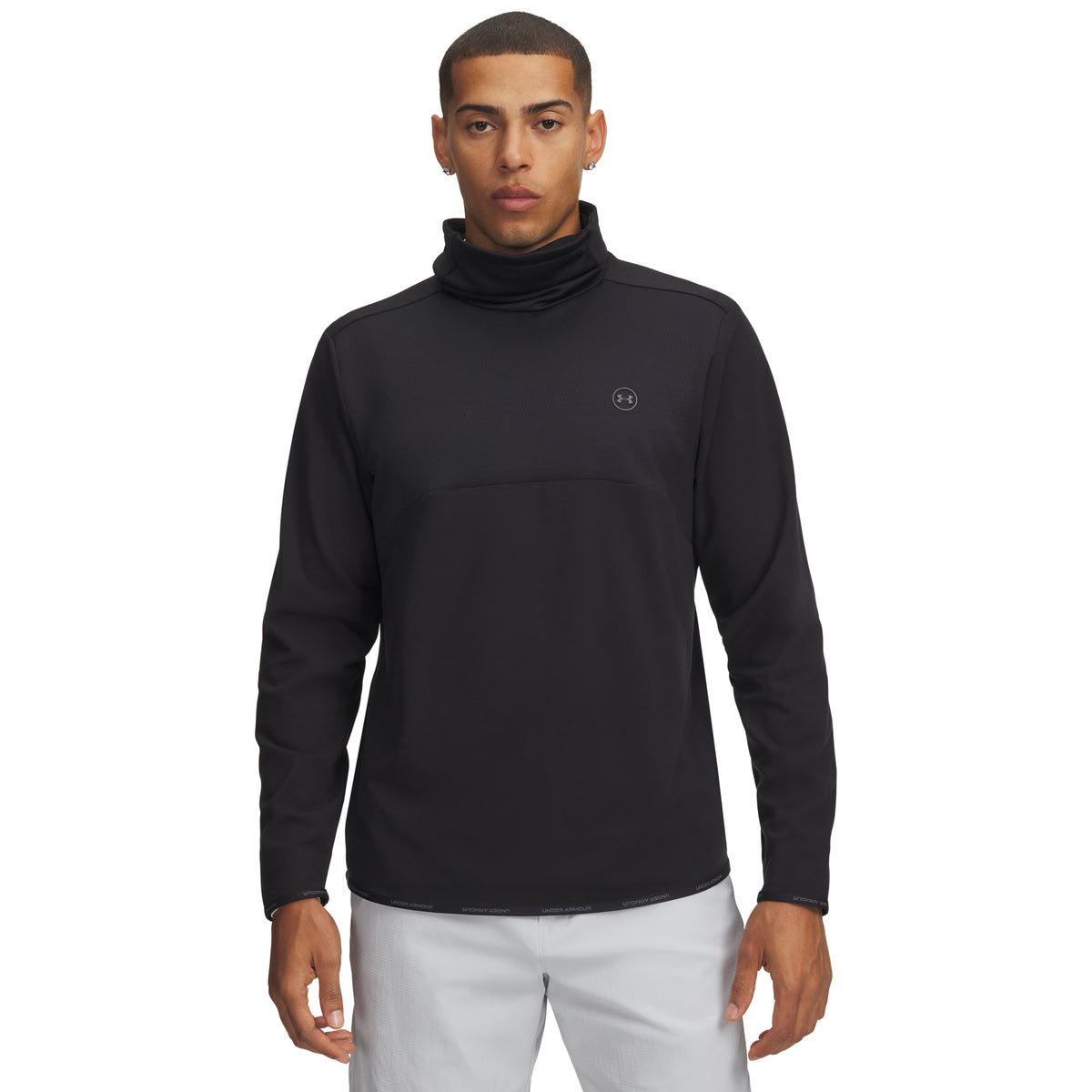 Under Armour Drive Men's Funnel Neck Pullover - Black / Castlerock