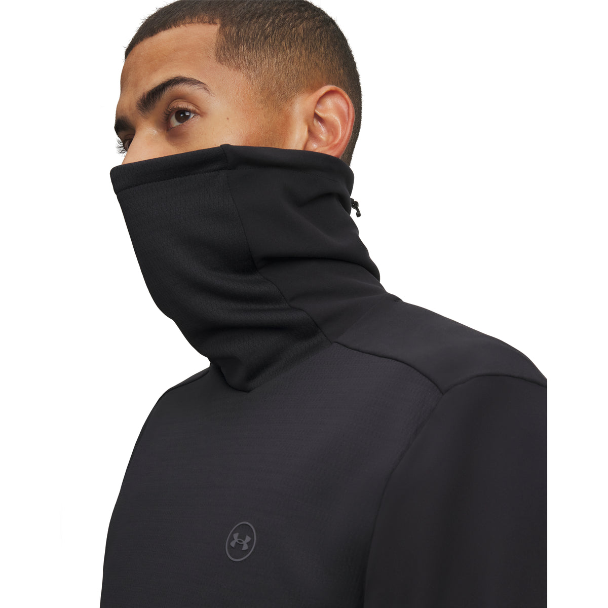 Under Armour Drive Men's Funnel Neck Pullover - Black / Castlerock