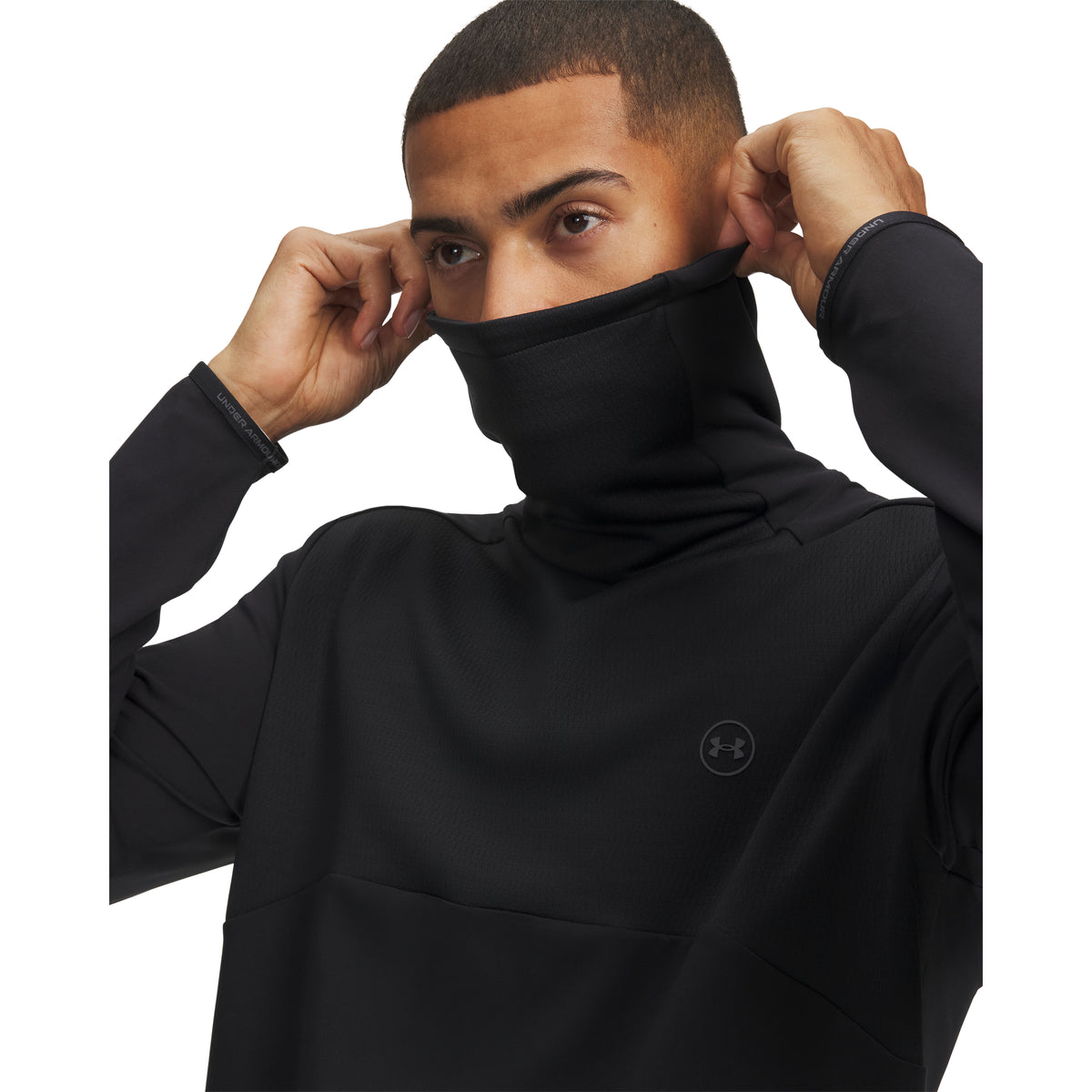 Under Armour Drive Men's Funnel Neck Pullover - Black / Castlerock