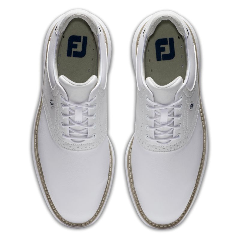 FootJoy Traditions White Golf Shoes - 57903 - Evolution Golf | FootJoy | Evolution Golf 